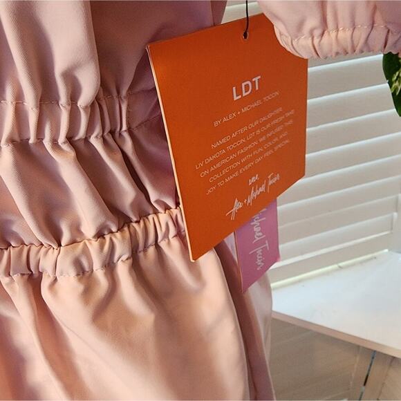 LDT BY ALEX + MICHAEL TOCCIN NEW BLUSH PUFF SLEEVE DRESS SIZE 4 - Picture 6 of 11